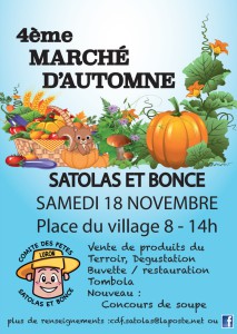 Poster marché d'automne novembre 2017