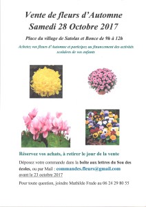 Vente de fleurs d'automne 2017
