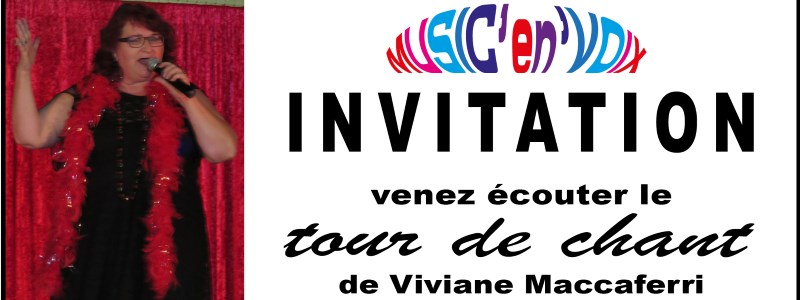 Invitation Tour de Chant Viviane Maccaferri