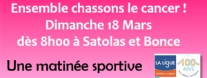 Annonce Ensemble Chassons le cancer mars 2018