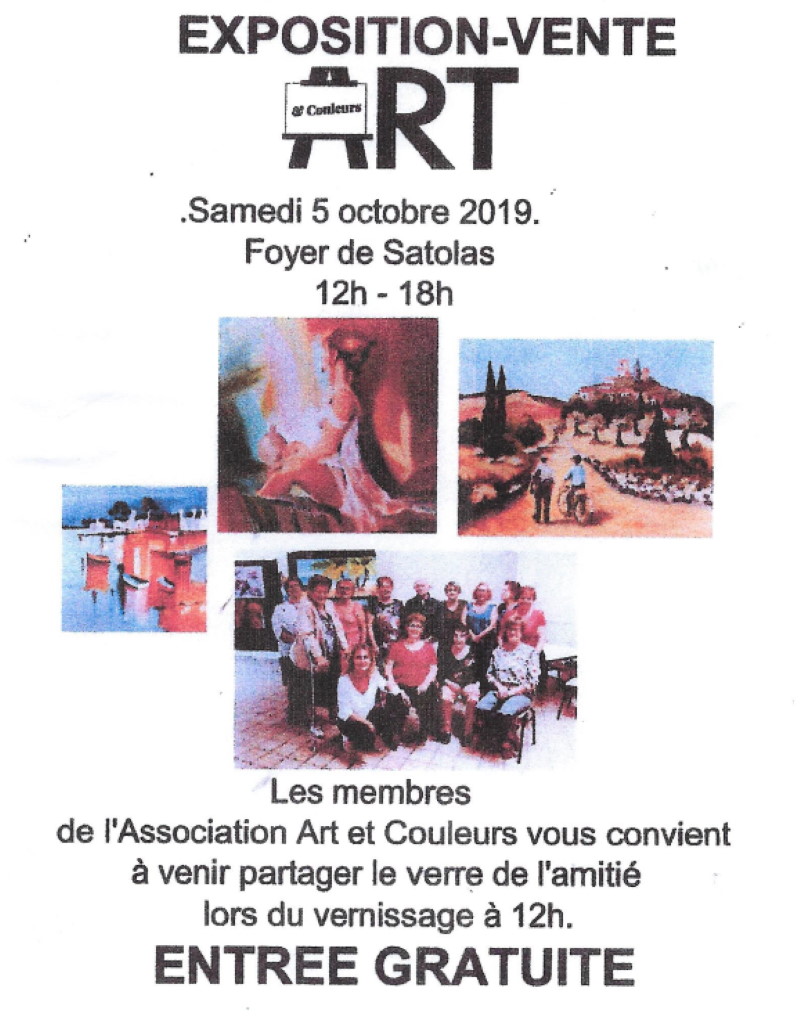 poster-exposition-vente-association-art-et-couleurs-octobre-2019