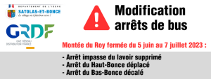 arrets bus déplacés GRDF