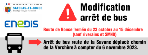arrets bus déplacés GRDF