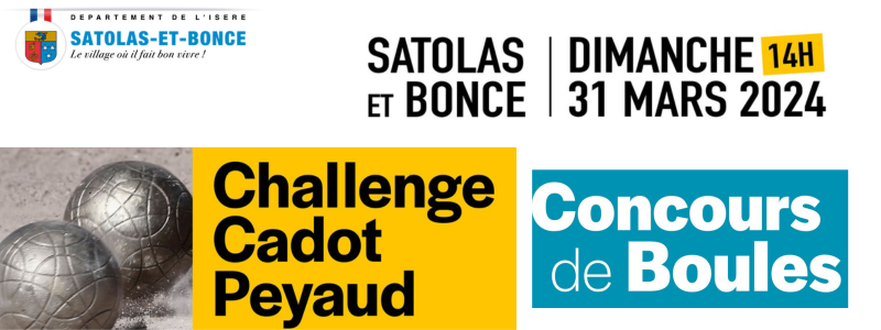 Concours de Boules – Challenge Cadot / Peyaud
