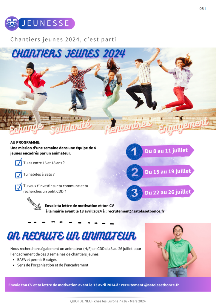 chantiers jeunes