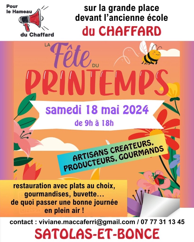 FETE DU PRINTEMPS MAI 2024 AU CHAFFARD