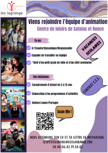 affiche recrutement ALSH été 2024