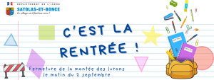 SITE WEB Fermeture montée lurons rentrée