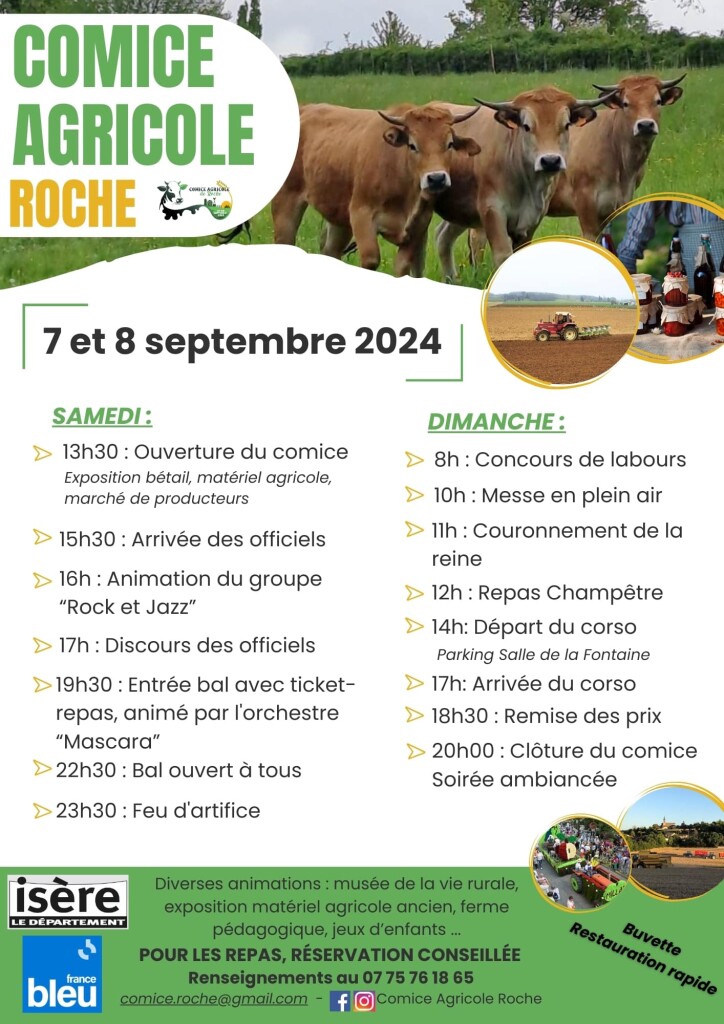 programme comice agricole de roche