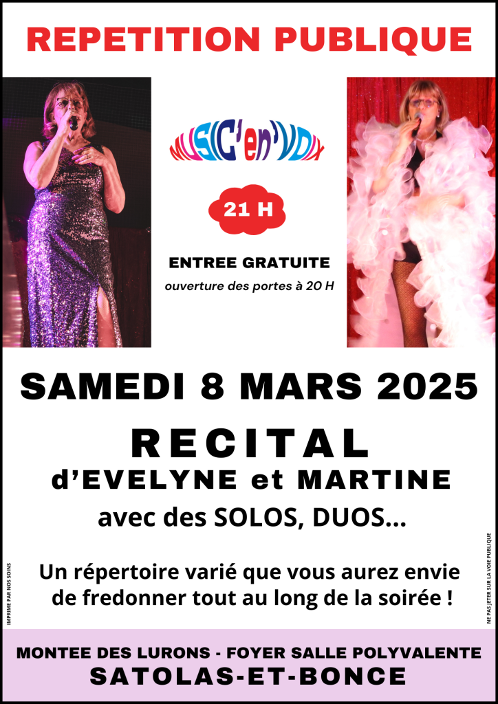 Tour de chant du 8 Mars 2025