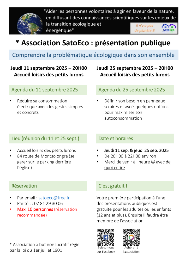 Présentation 11 et 25 septembre 2025