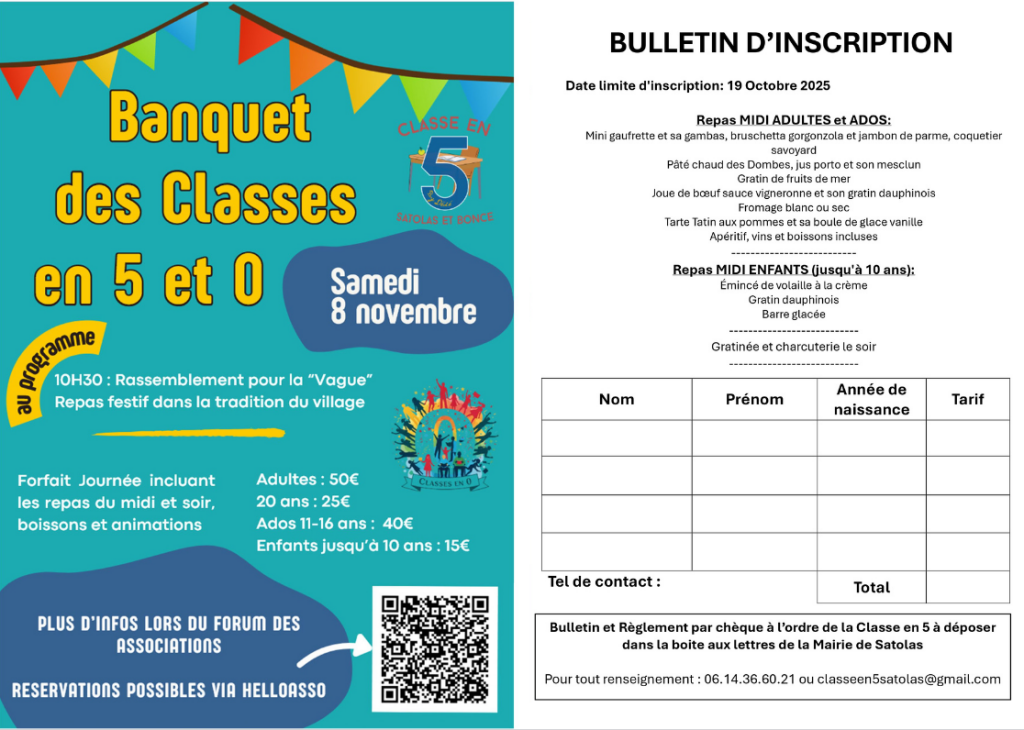 Banquet des classes en 5 08 11 2025