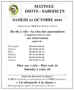 Matinée diots sabodets ACCA St hubert
