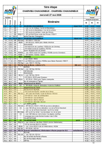 Alpes Isère Tour horaires de passages surlignées
