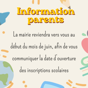 Publication inscription scolaire